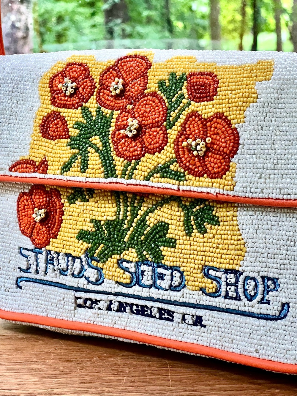 NWT Staud Beaded Tommy Shoulder Bag California Poppy 🌟Rare🌟 - Picture 6 of 16